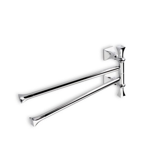 Towel Bar Chrome 17 Inch Classic-Style Swivel Double Towel Bar StilHaus PR16-08